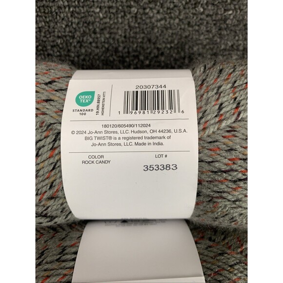 Lot Of 2 Big Twist Jellybean, Colorway Rock Candy, NEW 218.7yds Ea, 3.5oz - Picture 5 of 5